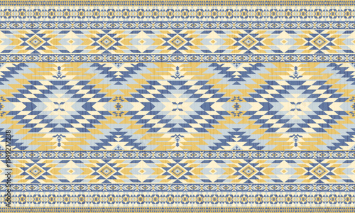 American tribal ethnic native pattern.Traditional Navajo,Aztec,Apache,Southwest and Mexican style fabric pattern.Abstract vector motif pattern.For fabric,clothing,blanket,carpet,woven,wrap,decoration.