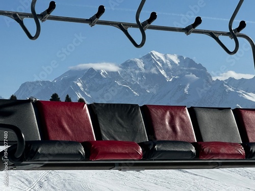 ski lift in Mont blanc 