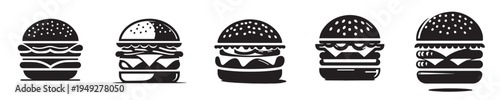  vector image of burger keyboard white background