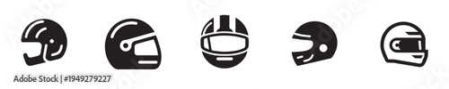 vector image of a helmet silhouette on a white background