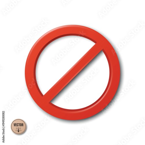 Vector 3d Red Prohibition Sign, Isolated. Red Forbidden Circle with Diagonal Slash Isolated. Round Prohibition Icon for Warning Concept Free Download Vector 3d Red Prohibition Sign, Isolated. Red Forbidden Circle with Diagonal Slash Isolated. Round Prohibition Icon for Warning Concept - GFXLoad