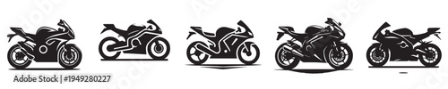 vector image of a motorcycle silhouette on a white background