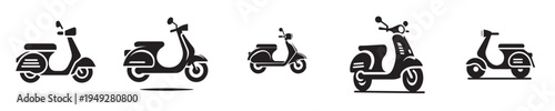 vector image of a motorcycle silhouette on a white background
