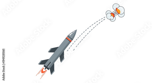 Rocket Intercepting Drone - Technology and Defense Illustration.