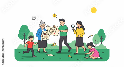 Family Outdoor Leisure Time.