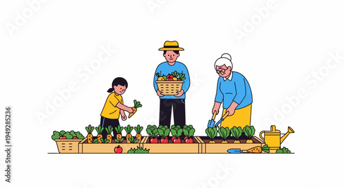 People Working in Garden.