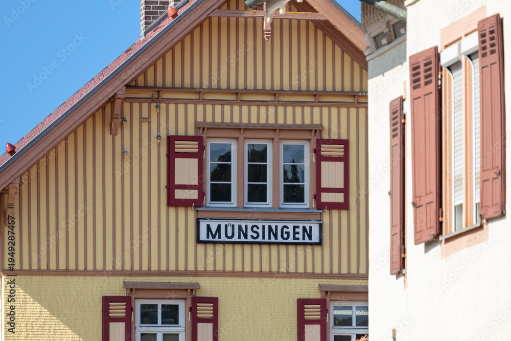 Fototapeta premium Bahnhof Münsingen