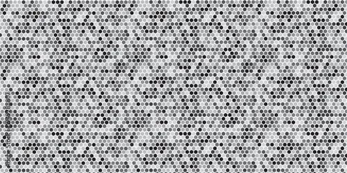 Gray, black, white beehive background. Honeycomb, bees hive cells pattern. Bee honey shapes. Vector geometric seamless texture symbol. Hexagon, hexagonal raster, mosaic cell sign or icon.