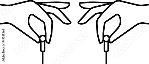 Minimal prayer hands and finger heart gesture line icons collection representing love, gratitude, hope, spirituality and positive emotions in modern outline style.