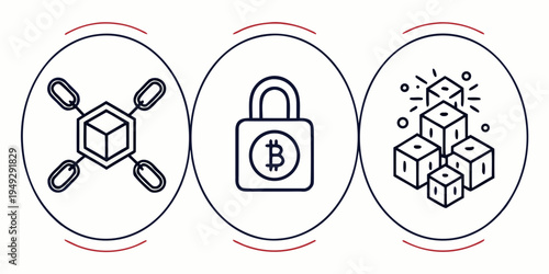 Blockchain technology showcasing security and decentralized networks