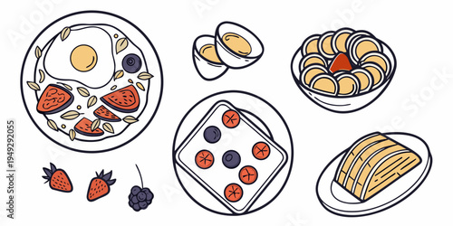 A delightful assortment of various food items and ingredients