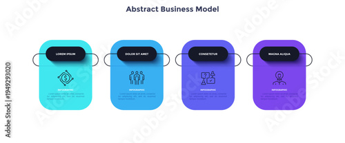 Startup project boosting research rectangular choice infographic chart design template. Business success infochart with icons. Instructional graphics with 4 options. Visual data presentation