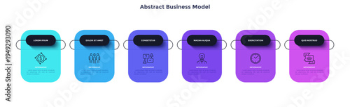 Startup project boosting research rectangular choice infographic chart design template. Business success infochart with icons. Instructional graphics with 6 options. Visual data presentation