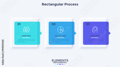 Startup project boosting research rectangular choice infographic chart design template. Business success infochart with icons. Instructional graphics with 3 options. Visual data presentation