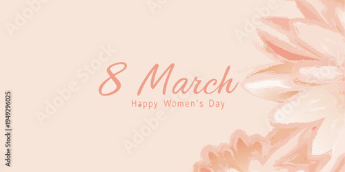 Floral illustration celebrates international women s day on march 8th