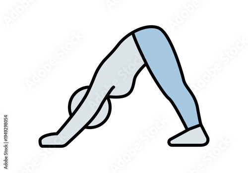 Persona realizando la postura de yoga del perro boca abajo como parte de una rutina de estiramiento y bienestar