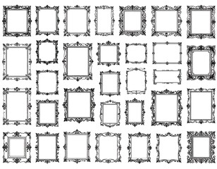 Collection of ornate picture frames (10)