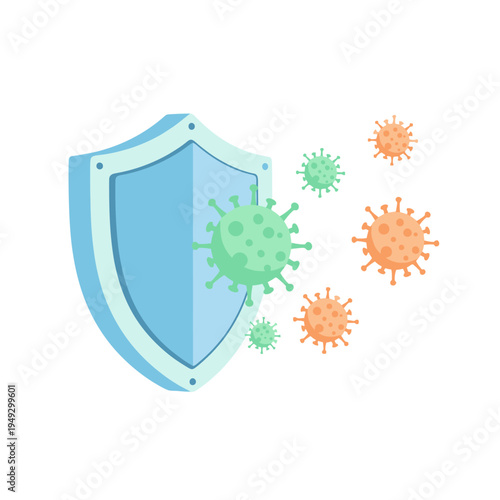 Virus protection shield defending against coronavirus particles