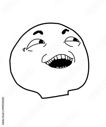 weird face cartoon meme
