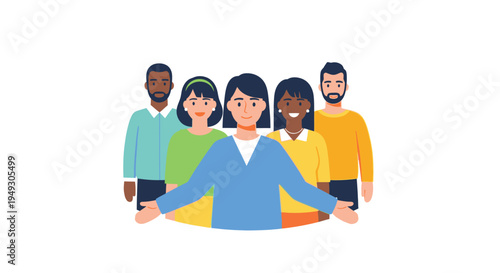 Diverse Group of Professionals Welcoming and Collaborating - Teamwork & Inclusion Concept