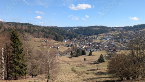 autumn landscape in the Mountains Warmensteinach 