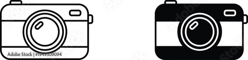 Camera icon vector, photography photo camera symbol