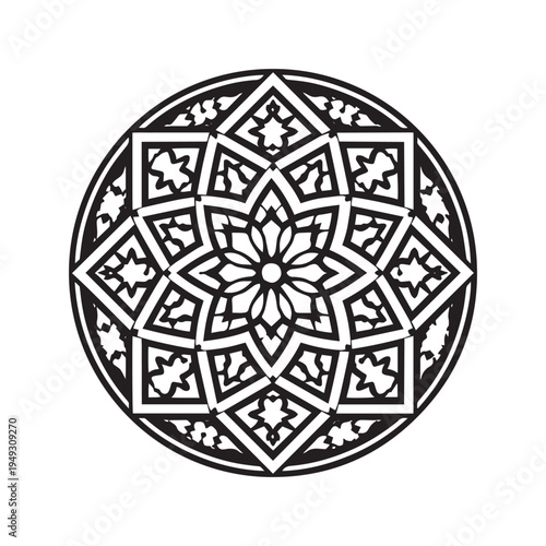 Elegant and simple islamic geometric shapes