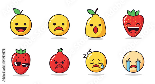 Emoji icons happiness sadness and other expressions
