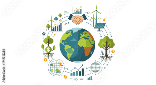 Global Green Economy Investment Cycle: Sustainable Development, Renewable Energy, and Environmental Partnership for a Prosperous Planet