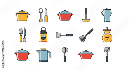 Kitchen utensils and cookware collection