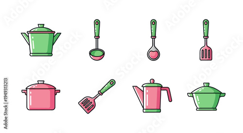 Kitchen utensils and cookware collection
