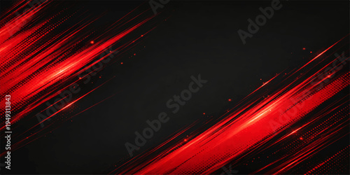 Abstract background featuring vibrant red diagonal light streaks on a dark textured black backdrop