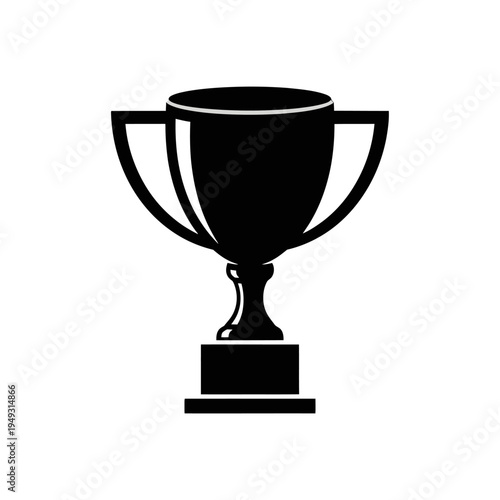 Iconic trophy illustration representing sport victory, achievement and celebration of champions.