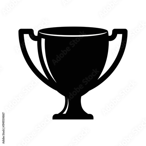 Silhouette of a trophy cup representing victory and achievement in sports.