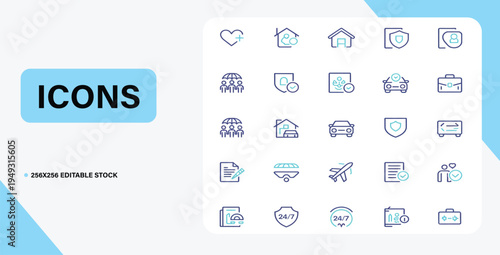 Minimalist Icon Collection: A meticulously curated set of modern icons, ideal for use in digital interfaces, websites, or presentations. Featuring clean lines and a contemporary aesthetic.