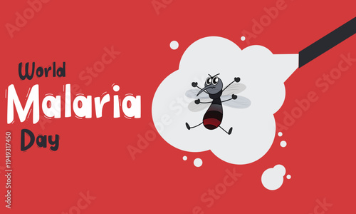 World malaria day concept image for warning against malaria.