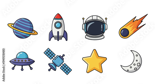 Space elements illustration