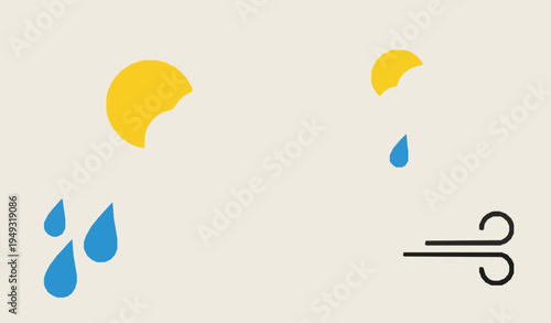 Minimal weather forecast icon collection