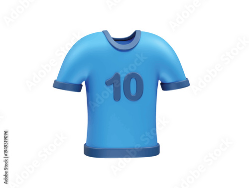 Soccer Jersey player icon 3d rendering illustration