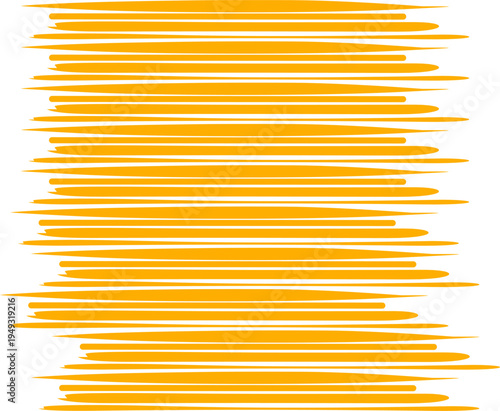 Abstract orange horizontal sound wave lines on white background. Dynamic waveform pattern representing audio signal, music rhythm, technology, and digital sound.