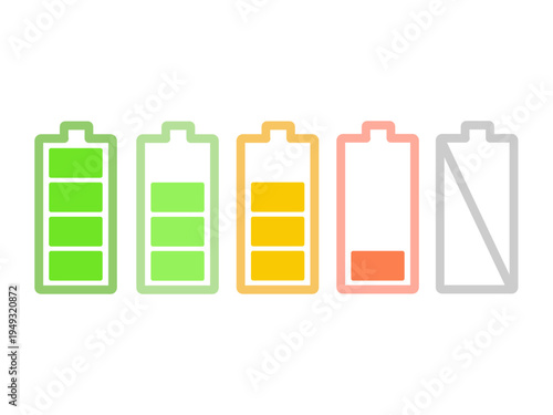 電池残量　イラストセット