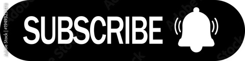 Subscribe Button Sticker with Notification Bell Icon