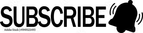 Subscribe Button Sticker with Notification Bell Icon