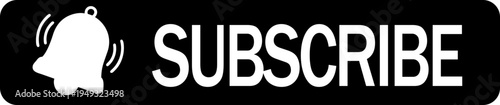 Subscribe Button Sticker with Notification Bell Icon
