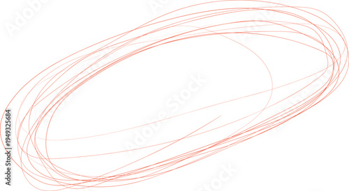 red abstract overlapping elliptical curves dynamic oscillatory motion artistic computational pattern irregular shapes radiating design minimal modern illustration for creative backgrounds and decorati