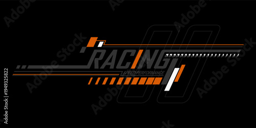 racing speed trendy fashionable vector t-shirt and apparel design, typography, print, poster. Global swatches.