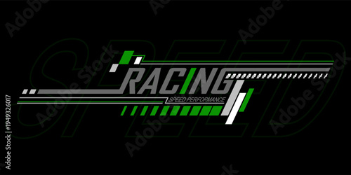 racing speed trendy fashionable vector t-shirt and apparel design, typography, print, poster. Global swatches.
