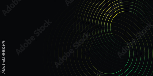 Abstract Neon Curved Lines on Dark Background