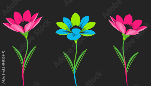 A vibrant, digitally created tulip illustration evokes feelings of freshness and simplicity. Perfect for spring themes, website graphics, or adding a 