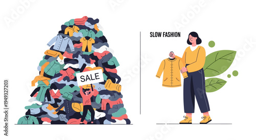 Fast vs. Slow Fashion: Sustainable Choices, Conscious Consumption, and Environmental Impact